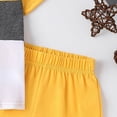 thumbnail image 7 of WUANDIXFA Toddler Kid Boy Clothes Colorblock Letter Graphic Tee Shorts 2PC Summer Outfit Set (Yellow, 3-4 Years), 7 of 7