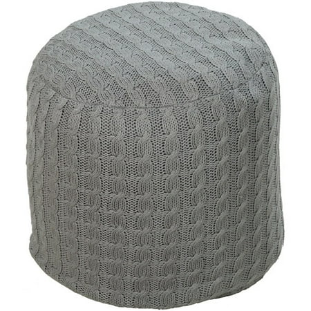Art of Knot Addison Pouf, Gray