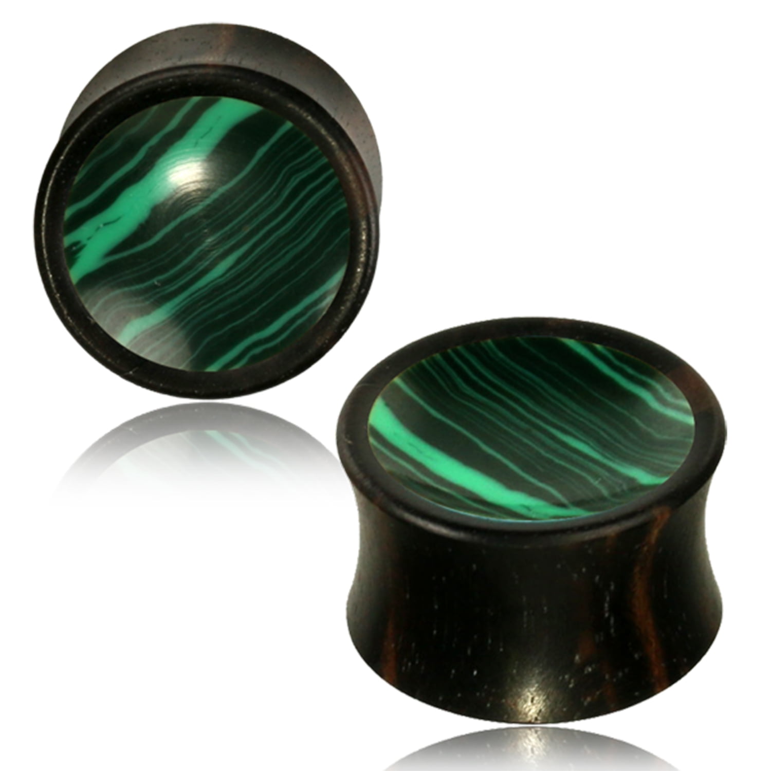 Sold as a Pair Classic Checker Inlay Double Flared Ear Plug Rainbow