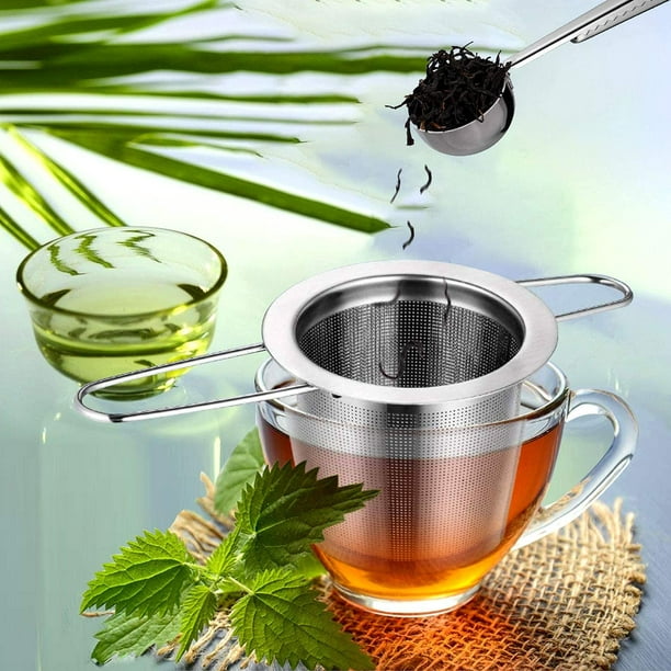 Passoire à thé avec poignée - Petit filtre à thé en acier