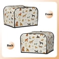 thumbnail image 2 of KLL Dogs Funny Pets Print 4 Slice Toaster Dust Covers Kitchen Small Appliance Cover with 2 Pockets,Can hold Jam Spreader Knife & Toaster Tongs (12.4 x 10.6 x 8.2), 2 of 6
