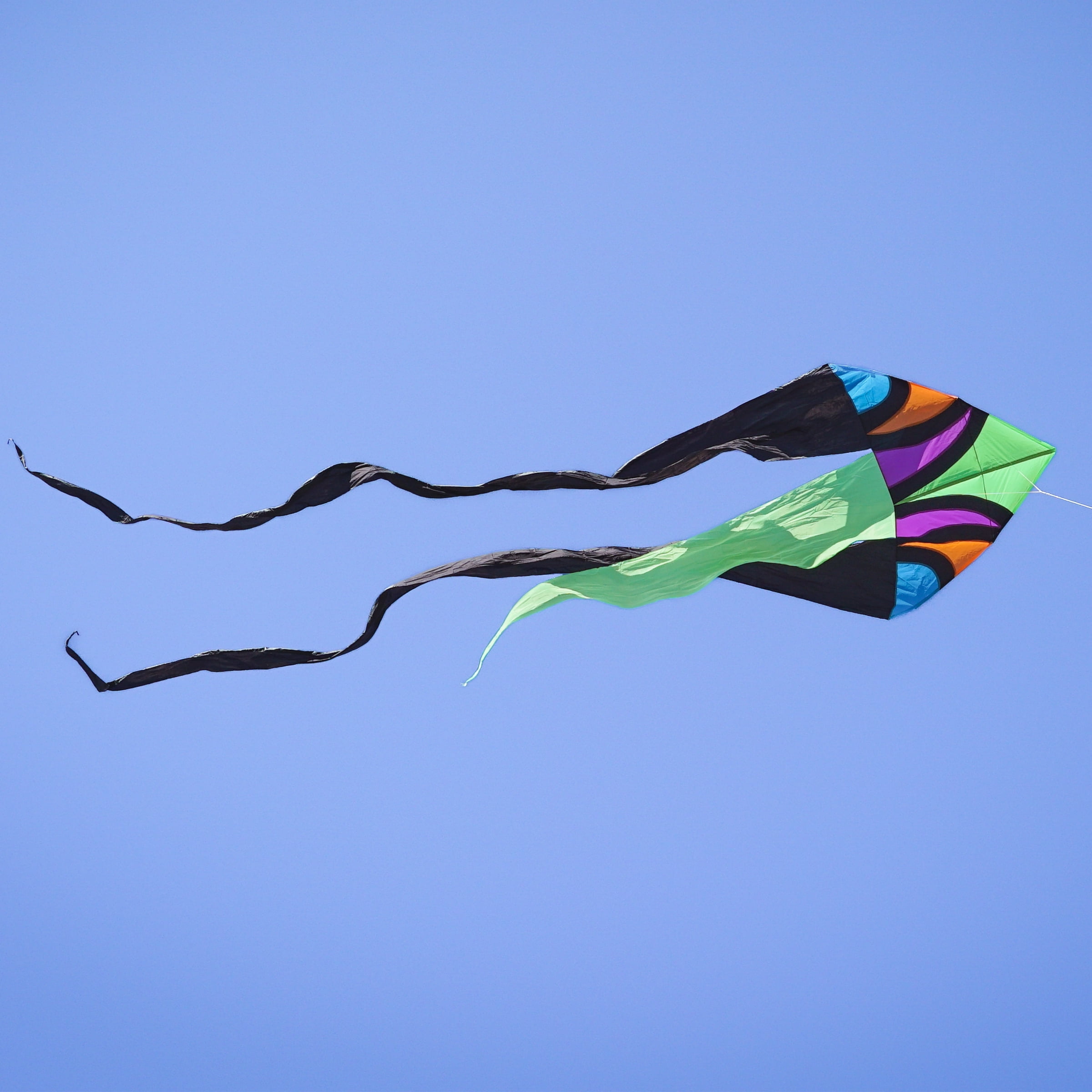 In the Breeze 3151 — Dashiki Wave Delta Kite, 77-Inch, Large Easy Flying Kite for All Ages, Big Kite with Line