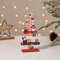 thumbnail image 2 of Christmas Decor Wooden Tabletop Tree, Festive Freestanding Desktop Ornament, Holiday Centerpiece Decoration, Seasonal Home Shelf Mantel Display, Ideal Xmas Decor Gift for Indoor Living Room Party, 2 of 3