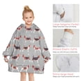 thumbnail image 6 of Animal Beagle Cute Dog Blanket Hoodies for Kids 6-13YR Oversize Wearable Blanket Hoodies for Boys Girls Teens, 6 of 7