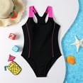 Qiangong Girls Swimsuit Summer Big Kids Girls' Swimsuit Solid Beach