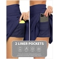 thumbnail image 4 of Women's Pleated Tennis Skirt Double Ruffle Golf Skirts for Women Skort with Pockets Tummy Control Athletic, 4 of 8
