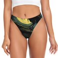 thumbnail image 1 of Fotbe MoonNight Sky Crow Tanga Sin Costuras para Mujer con Estampado – Panties Invisibles, Transpirables y Cómodos para Uso Diario-3X-Large, 1 of 6