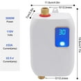 Tankless Electric Water Heater, 110V 3000W Under Sink On Demand Instant