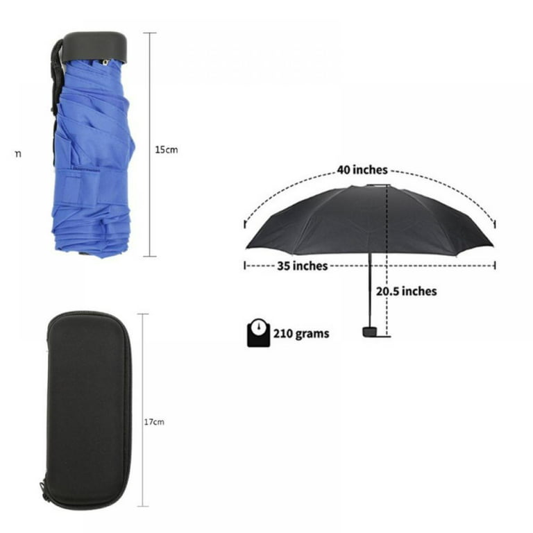 Premium Umbrella Windproof - Umbrella Travel - Compact Umbrella Automatic - Travel  Umbrella Folding - Portable Umbrella Auto - Umbrella Black Rain Umbrella - Mens  Umbrella Compact and EVA Case 