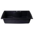 thumbnail image 4 of Pemberly Row Black 35" Drop-In Single Bowl Granite Composite Kitchen Sink, 4 of 8