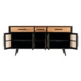 thumbnail image 6 of 71" Modern Rustic Black Natural and Rattan Buffet Server, 6 of 6