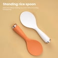 thumbnail image 4 of Farfi Rice Shovel Multifunctional Non-Stick Long Handle Plastic Spoon with Bump Design Tableware Food Grade Standing Rice Spoon Cooker Spatula Kitchen Accessories (Orange), 4 of 13