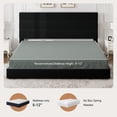 thumbnail image 6 of Amolife King Size Storage Platform Bed Frame with 4 Drawers & Upholstered Velvet Slat Headboard, Black, 6 of 12