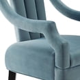 thumbnail image 6 of Modway Harken Modern Performance Velvet Accent Chair in Light Blue, 6 of 7