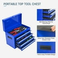 thumbnail image 4 of Tool Box, Seizeen Rolling Tool Chest, Stainless Steel Tool Box with Brake Wheels and 4 Drawers, Detachable Tool Cart, Blue, 4 of 7
