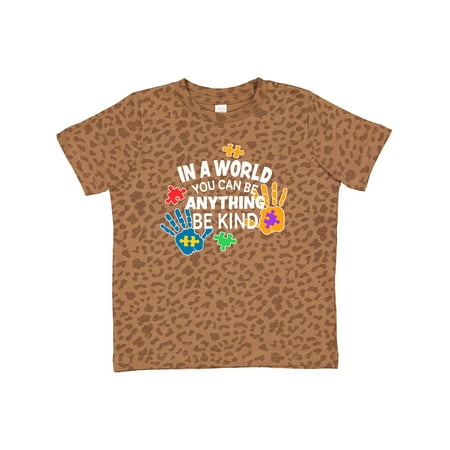 

Inktastic In a World You Can Be Anything Be Kind Autism Awareness Gift Toddler Boy or Toddler Girl T-Shirt