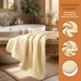 thumbnail image 3 of Unique Bargains Ultra Soft Coral Fleece Fade Resistant Plush Bath Towel White 55" x 28", 3 of 8