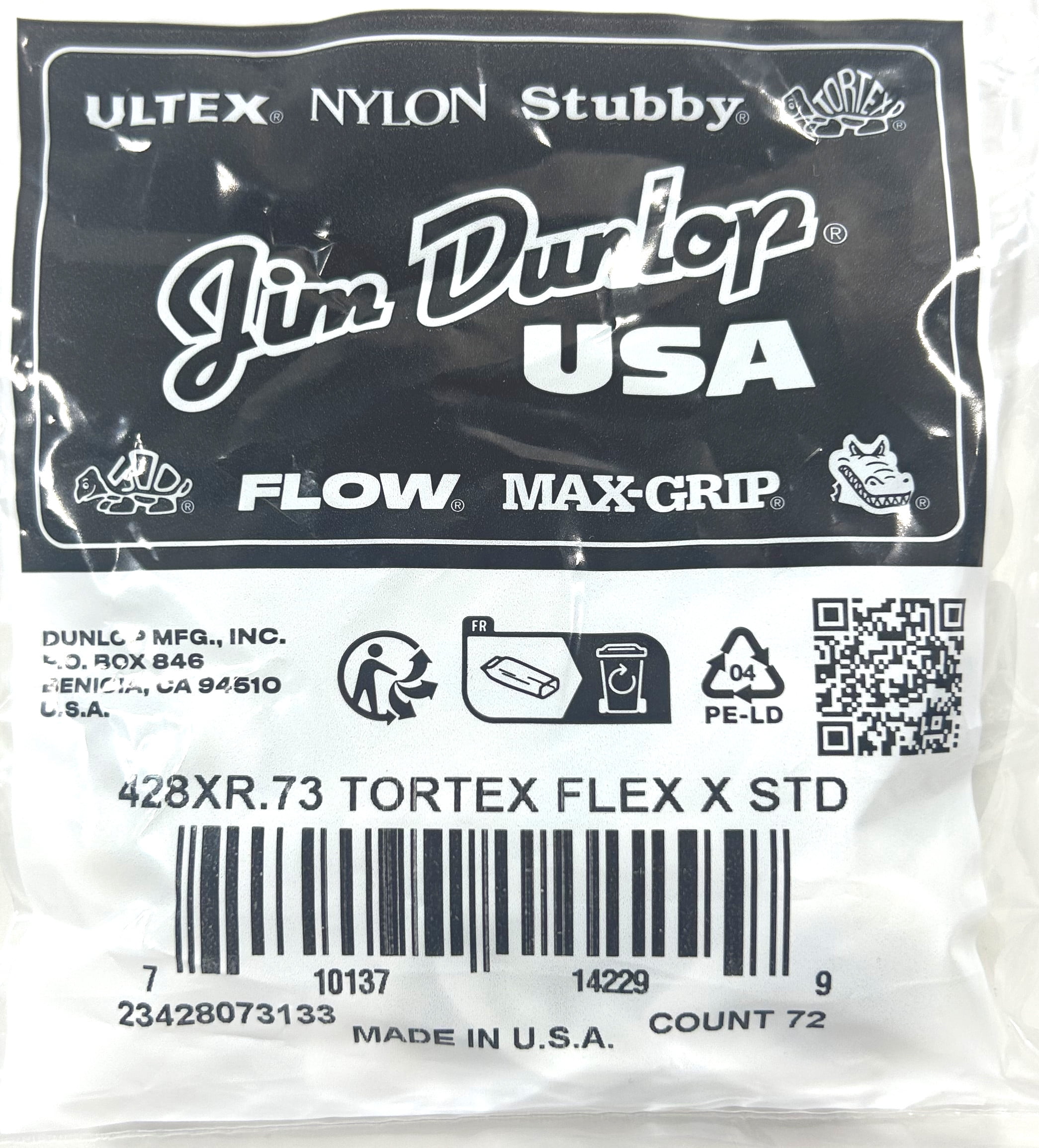 Dunlop Guitar Picks Tortex Flex X Standard 72 Picks .73mm Light (428XR.73)