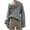 Gray, variant on Fall Winter Womens Top Oversized Batwing Boat Neck Knit Casual Pullover Off Shoulder Sweater
