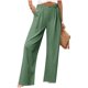 thumbnail image 1 of Karight Linen Dress Pants Women Wide Leg Business Casual Pants Loose High Waisted Palazzo Trousers with Pockets Beach Outfits, 1 of 8