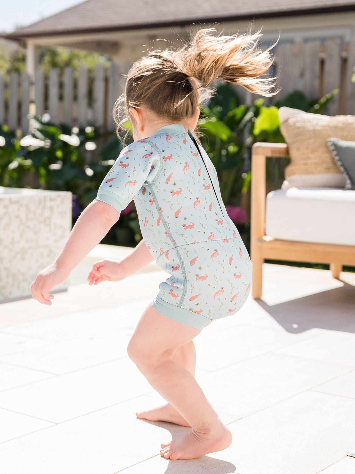 Splash About Happy Nappy™ Wetsuit with Swim Diaper, Playful Otters, 3-8 Months