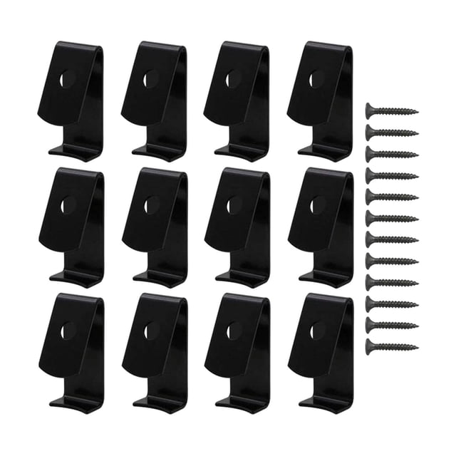 12pcs Flower Pot Clips/Flower Pot Clips/Durable/Planter Hanger Hooks/Metal Plant Black