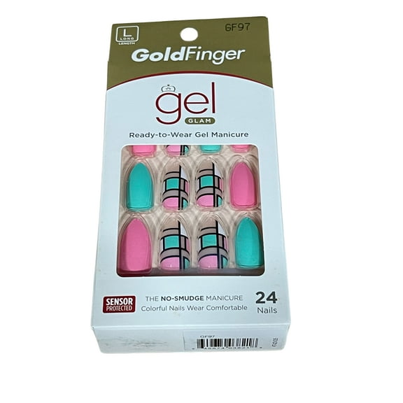 KISS GoldFinger Gel Glam Nails Ready to Wear Manicure #GF97