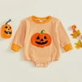 thumbnail image 2 of Staki Baby Boy Onesies Baby Bodysuits Long Sleeve Funny for Boys-Newborn Infant Toddler Clothes(Orange,12-18 Months), 2 of 8