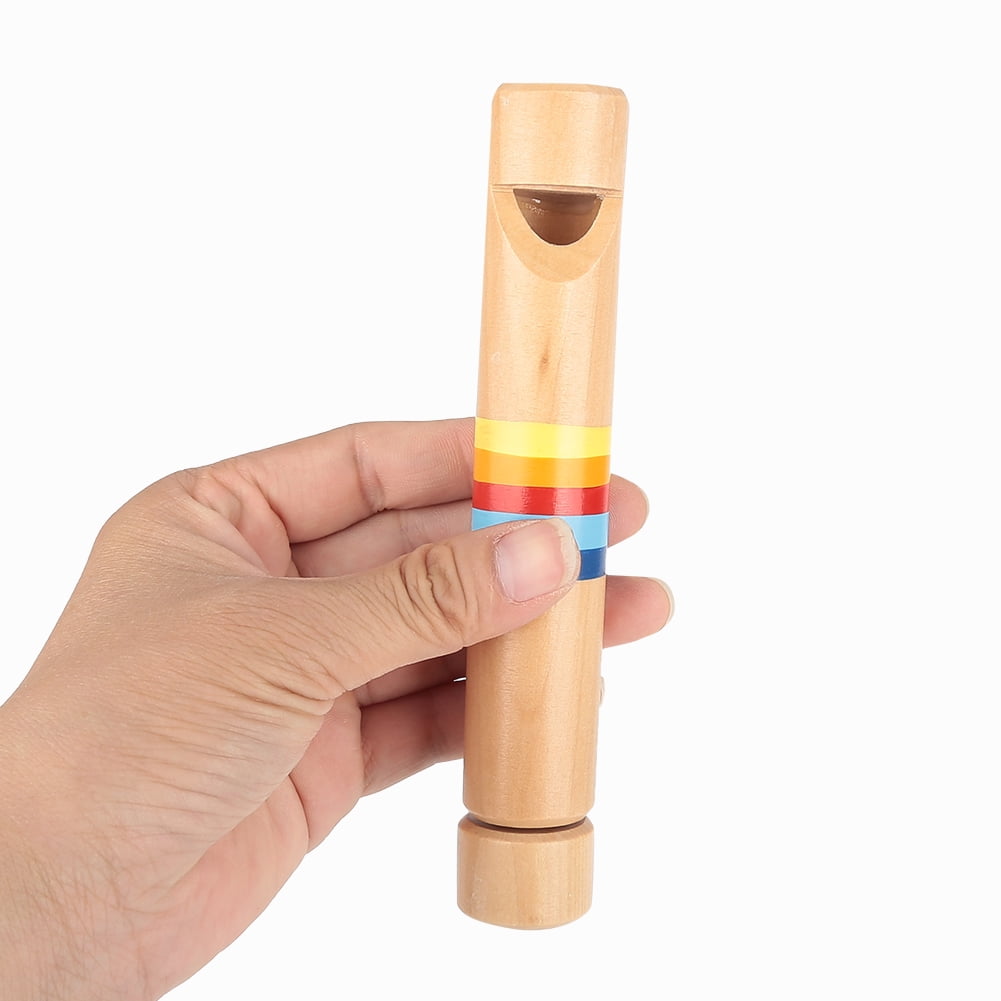 Drfeify Wooden Whistle Push & Pull Wood Flute Fipple Piccolo Musical