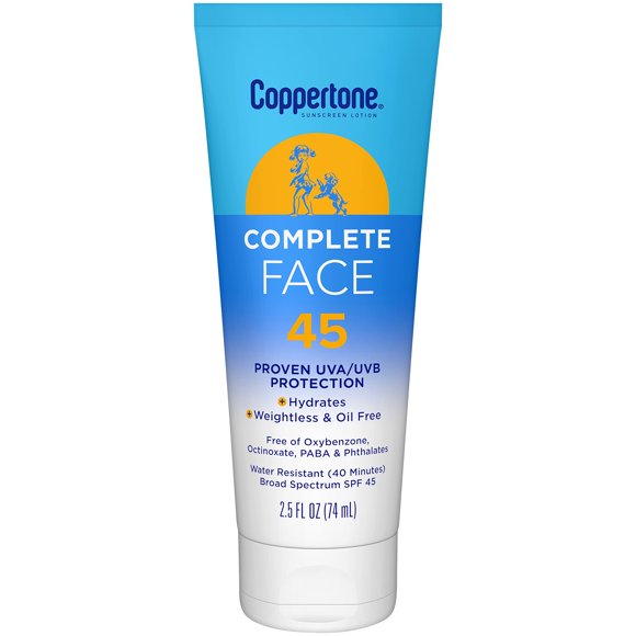 Loción solar facial Coppertone Complete Face FPS 45 74 ml
