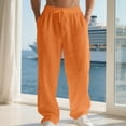 thumbnail image 5 of sususu Sweatpants Men,Men's Casual Straight Leg Pants Comfortable Stylish Home Beach Wear Soft Lightweight Trousers,Orange,L, 5 of 7