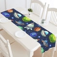 thumbnail image 1 of BSDHOME Comic Space Table Runner Home Decor 16x72 Inch, Planets Spaceships Rocket Cat Table Cloth Runner for Wedding Party Banquet Decoration, 1 of 5