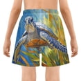 thumbnail image 5 of joogoo Turtle and Grass Boys Swim Trunks Beach Swimsuit Shorts Boxer 12-13Y, 5 of 8