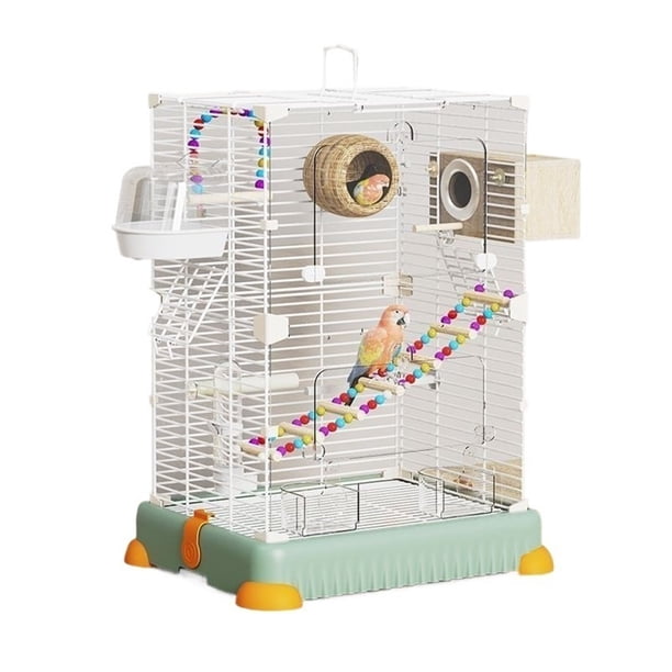 Jaula de pájaros de lujo for loros, nuevo tipo completo de pajarera y nido