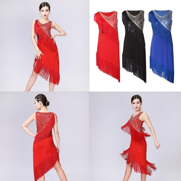 Vestidos con flecos para bailar sale