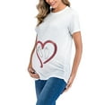 thumbnail image 3 of Gvmfive Maternity Tops for Women Cute Printed Short Sleeve Round Neck Tunic Pregnancy Shirts, 3 of 3