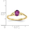 thumbnail image 5 of Primal Gold 10 Karat Yellow Gold Polished Geniune Ruby Birthstone Ring, 5 of 7