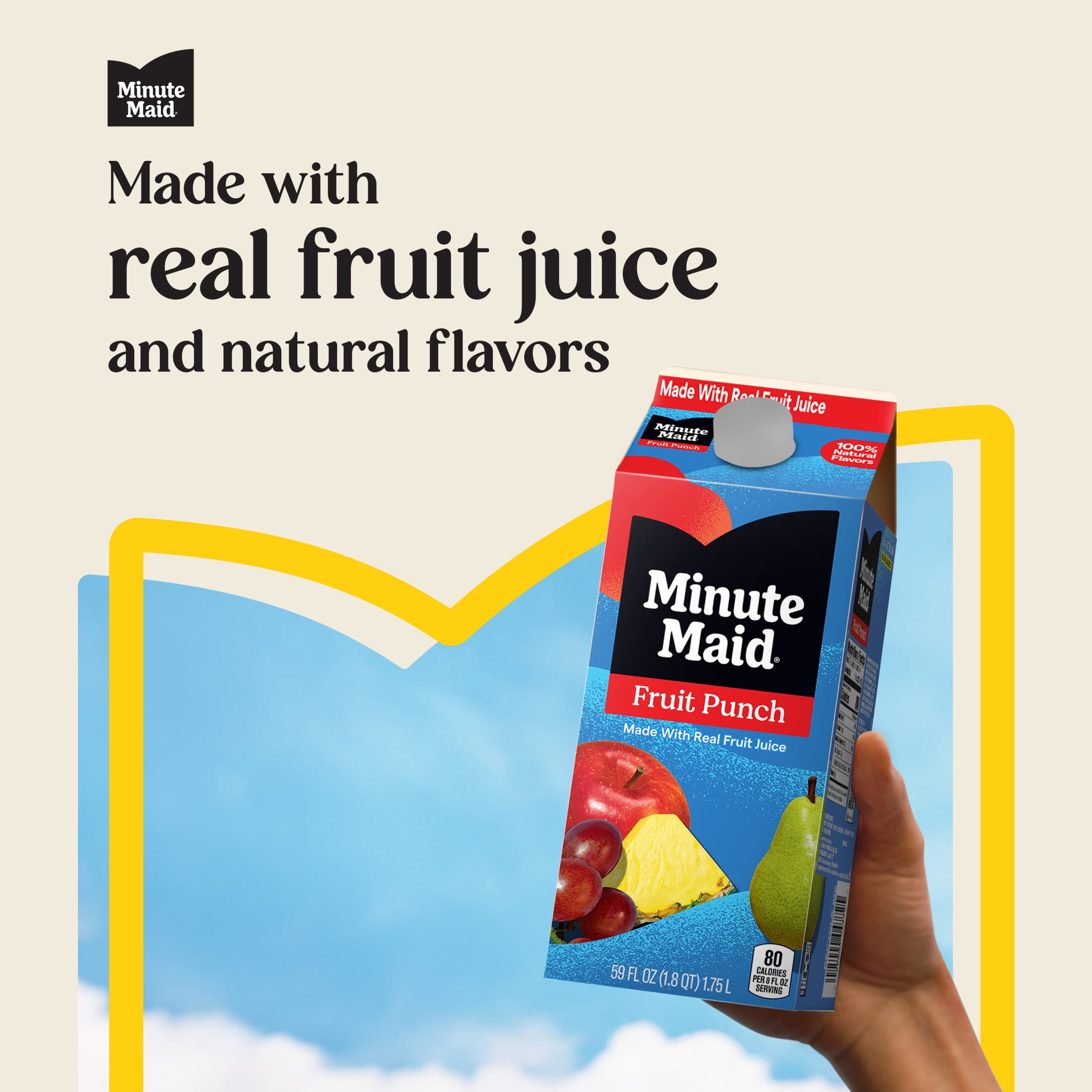 Minute Maid Fruit Punch Juice Drink Carton, 59 fl oz