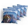 thumbnail image 5 of Ambesonne Landscape Throw Pillow Cover 4 Pack, Bled Slovenia Lake, 16", Multicolor, 5 of 7