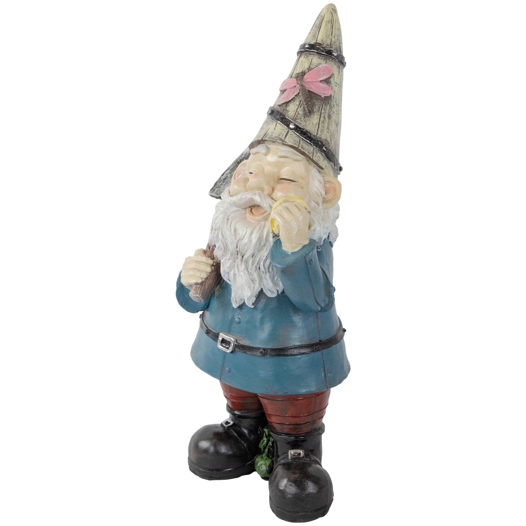 Northlight Gnome with Shovel Outdoor Garden Statue - 15.25"
