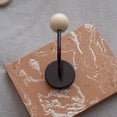 thumbnail image 1 of Zhuge Gancho magnético de color de 4 piezas, gancho adhesivo magnético sin perforación, gancho fuerte para decoración de refrigerador (gancho marrón + bola blanca), 1 of 5