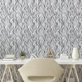 thumbnail image 2 of Ambesonne Leafy Pattern Peel & Stick Wallpaper for Home, Simple Forest Leaves, 13"x100", Pale Grey White, 2 of 5