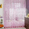 thumbnail image 2 of Vintage Style Lace Floral Net Voile Curtain Panel Slot Top Home Decor, 2 of 5