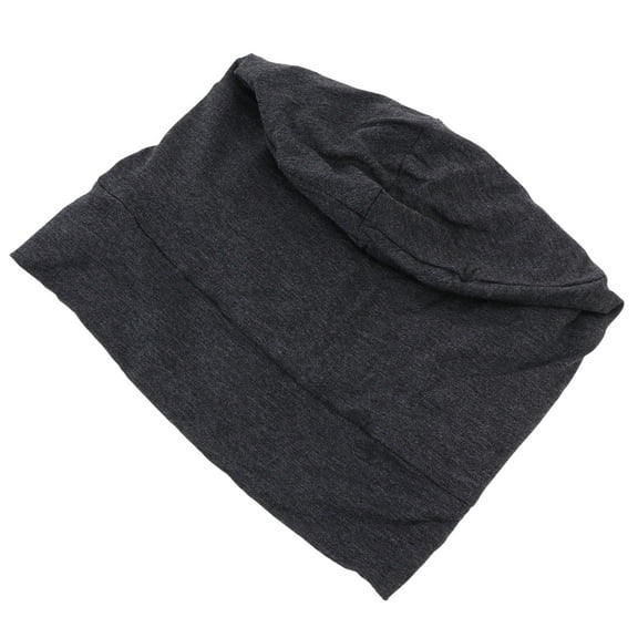 Elastic Sleeping Cap Double Layer Bonnet for Sleeping Hats Hair Lining Dark Grey 24x22cm