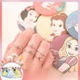 thumbnail image 4 of Anillo de moda de princesa conjunta Anillo de princesa de oro rosa Diseño de nicho femenino Lujo ligero Exquisito, 4 of 6