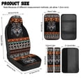 thumbnail image 7 of Xoenoiee Aztec Wolf American Tribal Pattern 5 Pack Car Accessories Set with Car Seat Covers/Seat Belt Pads/Center Console Pad, Universal Fit PU Leather Car Decor Interior Accessories, 7 of 7