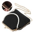thumbnail image 3 of Bolso bandolera combinable, moderno y delicado, ideal como bolso de mano tipo mensajero para chicas y damas (negro)., 3 of 5