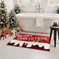 thumbnail image 4 of HomeKingdee Christmas Bathroom Rug Xmas Tree Snowflake Tufted Bath Mat Absorbent Non Slip Low Profile Shower Rug Front Door Mat, 4 of 6