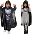 thumbnail image 2 of Disfraz de demonio del infierno para Halloween, capa negra para niños, esqueleto de la muerte, disfraz de cosplay, vestido de fiesta de carnaval para niños y niñas, 2 of 5