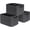 Charcoal Gray / Black, variant on 3-Pack Storage Baskets for Shelves, Decorative Baskets for Organizing, Woven Baskets for Storage, Book Basket Cube Storage Bin Box, Pantry Closet and Shoe Organizers, Black Jute